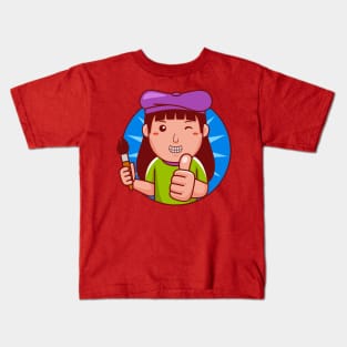 Artist Woman Kids T-Shirt